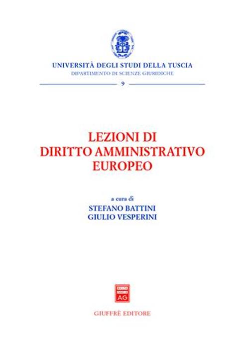 Lezioni di diritto amministrativo europeo