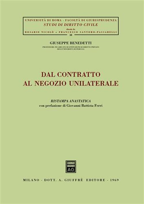 Dal contratto al negozio unilaterale