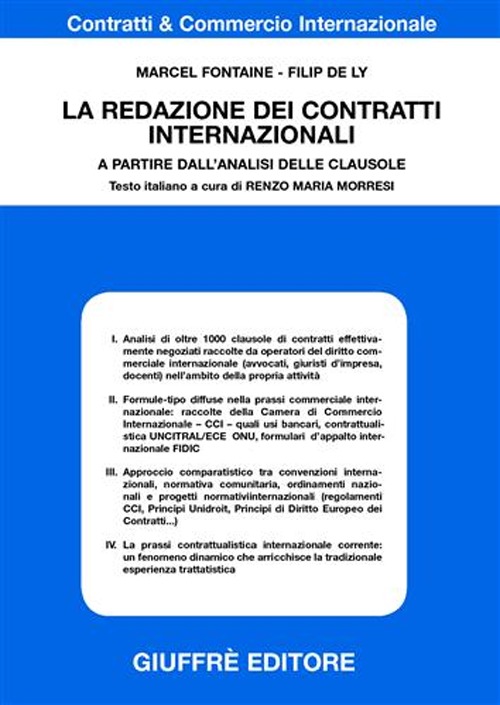 La redazione dei contratti internazionali. A partire dall'analisi delle clausole