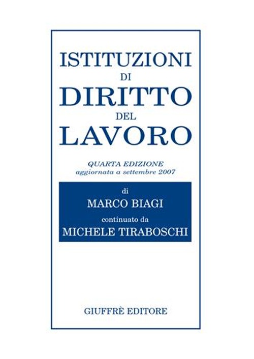 Istituzioni di diritto del lavoro