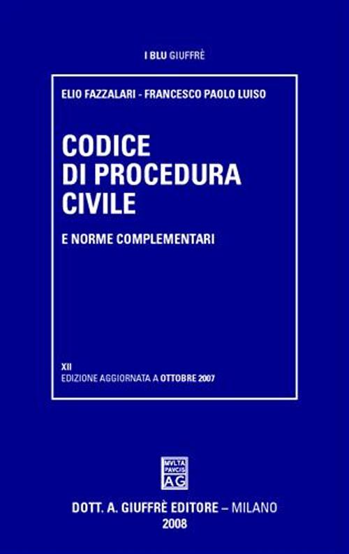 Codice di procedura civile e norme complementari