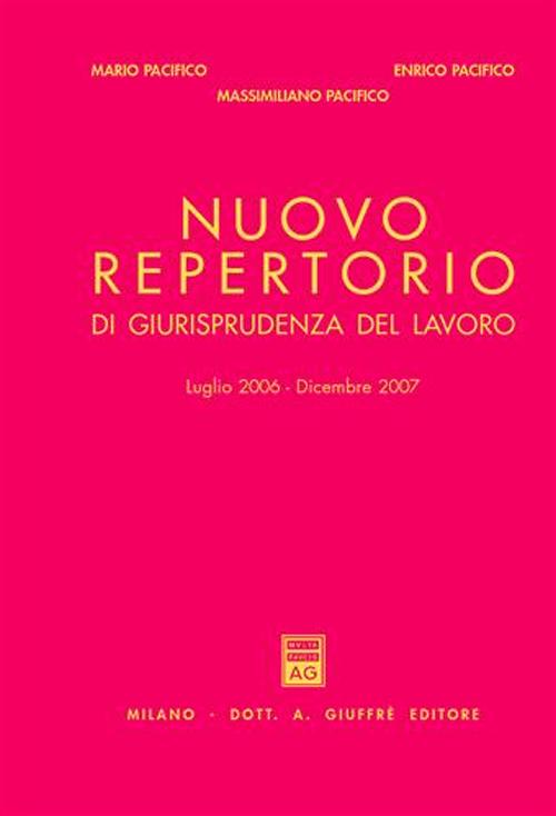 Nuovo repertorio di giurisprudenza del lavoro