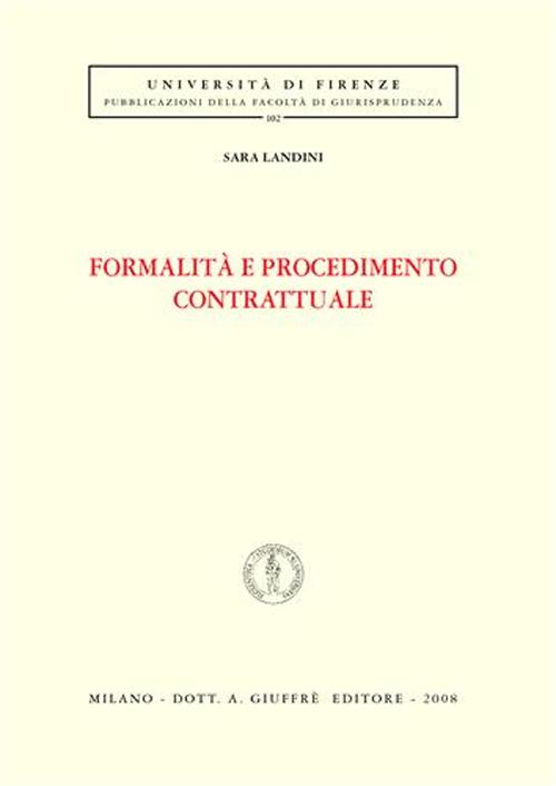 Formalità e procedimento contrattuale