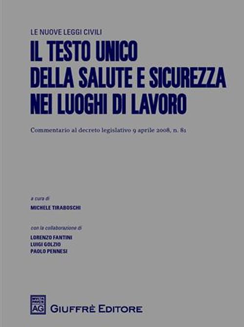 Il Testo Unico della salute e sicurezza nel luoghi di lavoro