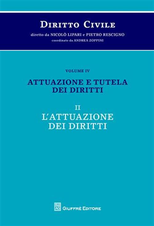 Diritto civile. Vol. 4/2: Attuazione e tutela dei diritti. L'attuazione dei diritti