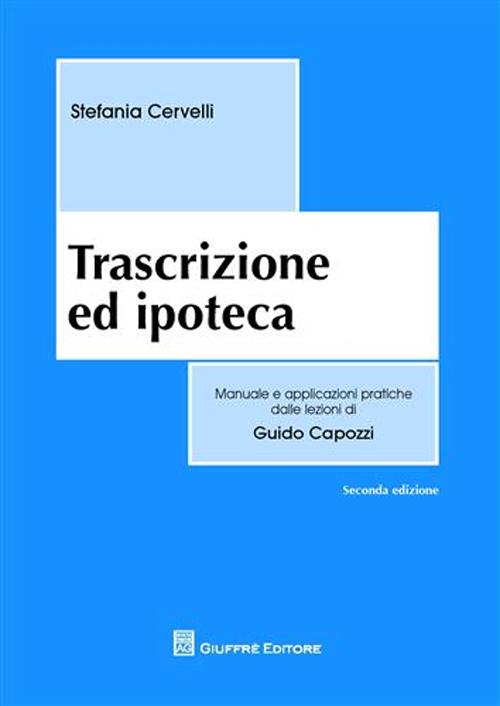 Trascrizione ed ipoteca