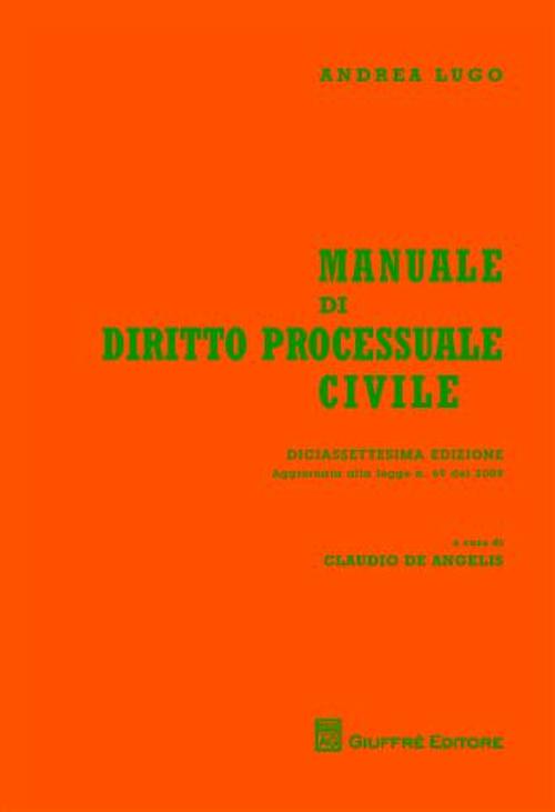 Manuale di diritto processuale civile