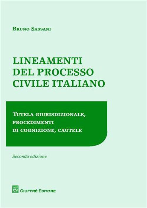 Lineamenti del processo civile italiano. Tutela giurisdizionale, procedimenti di cognizione, cautele