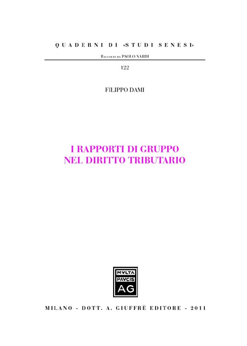 I rapporti di gruppo nel diritto tributario