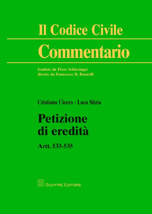 Petizione di eredità. Artt. 533-535