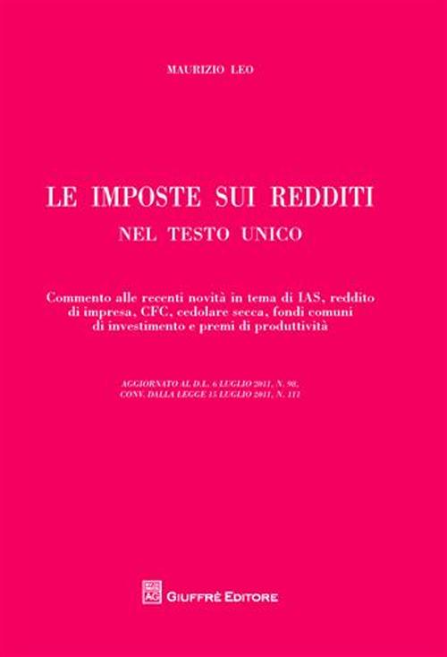 Le imposte sui redditi nel Testo Unico