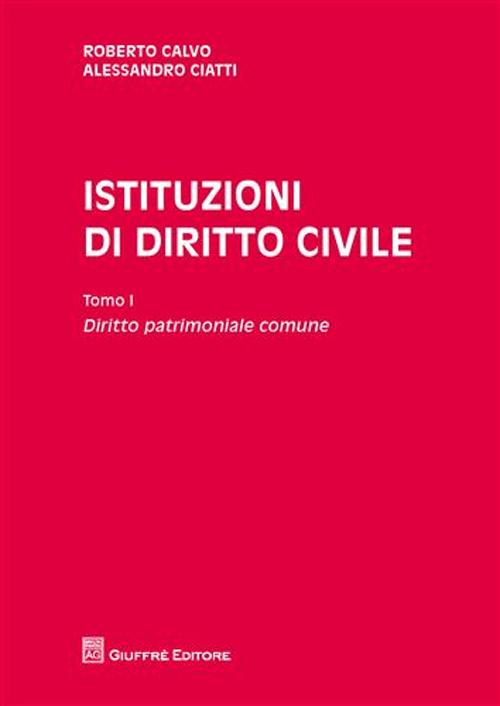 Istituzioni di diritto civile. Vol. 1: Diritto patrimoniale comune