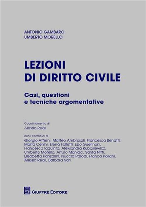 Lezioni di diritto civile. Casi, questioni e tecniche argomentative