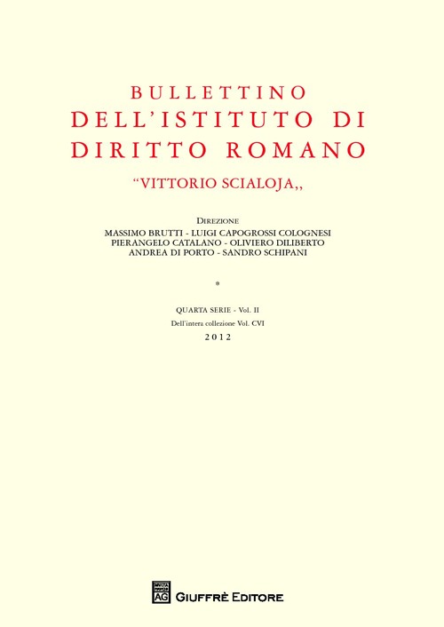 Bullettino dell'Istituto di diritto romano «Vittorio Scialoja». Vol. 2
