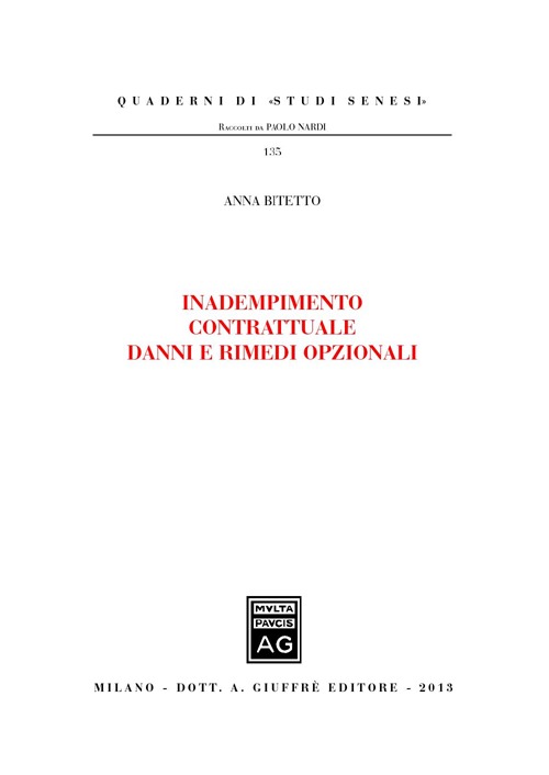 Inadempimento contrattuale danni e rimedi opzionali