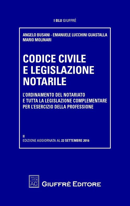 Codice civile e legislazione notarile