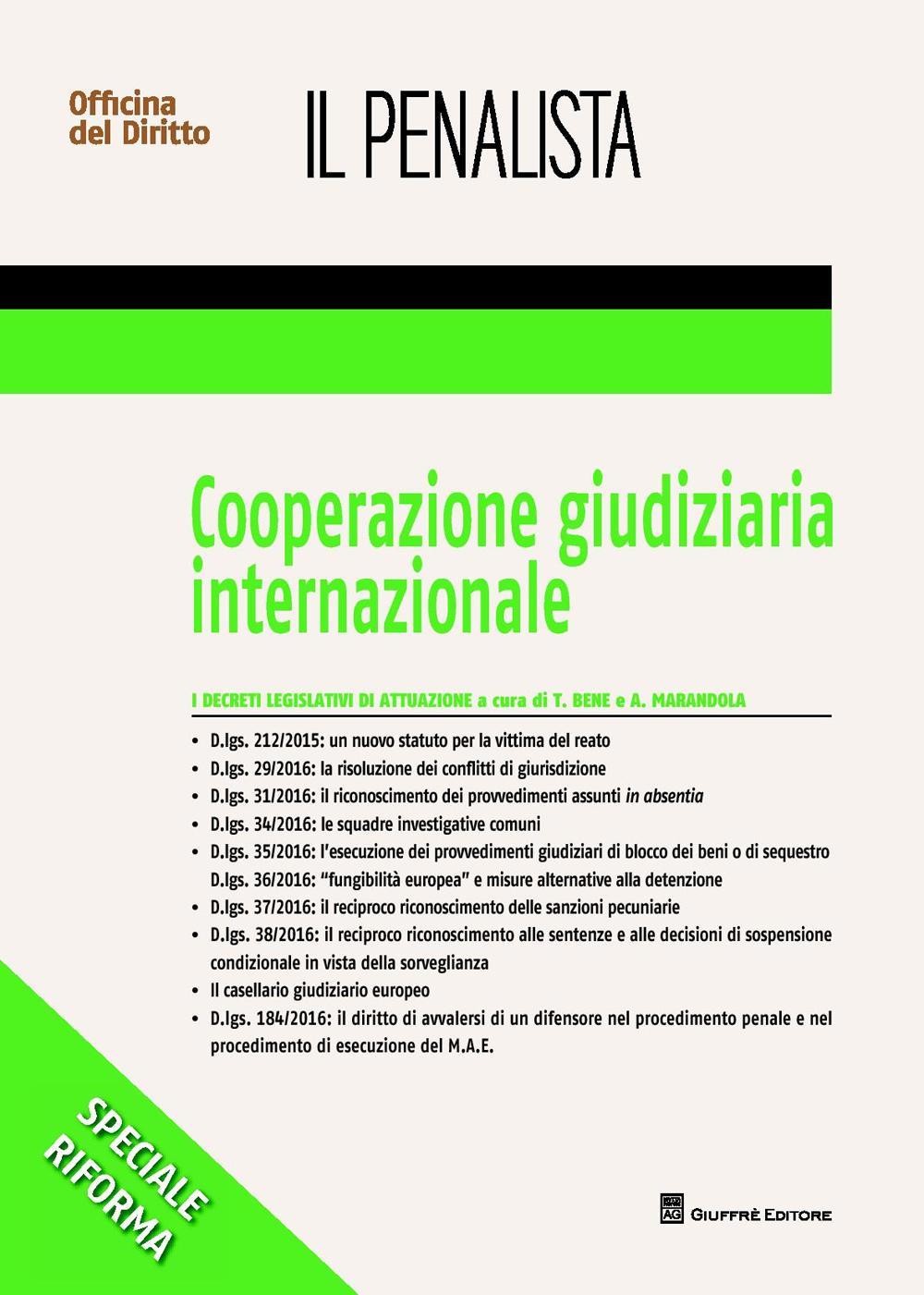 Cooperazione giudiziaria internazionale