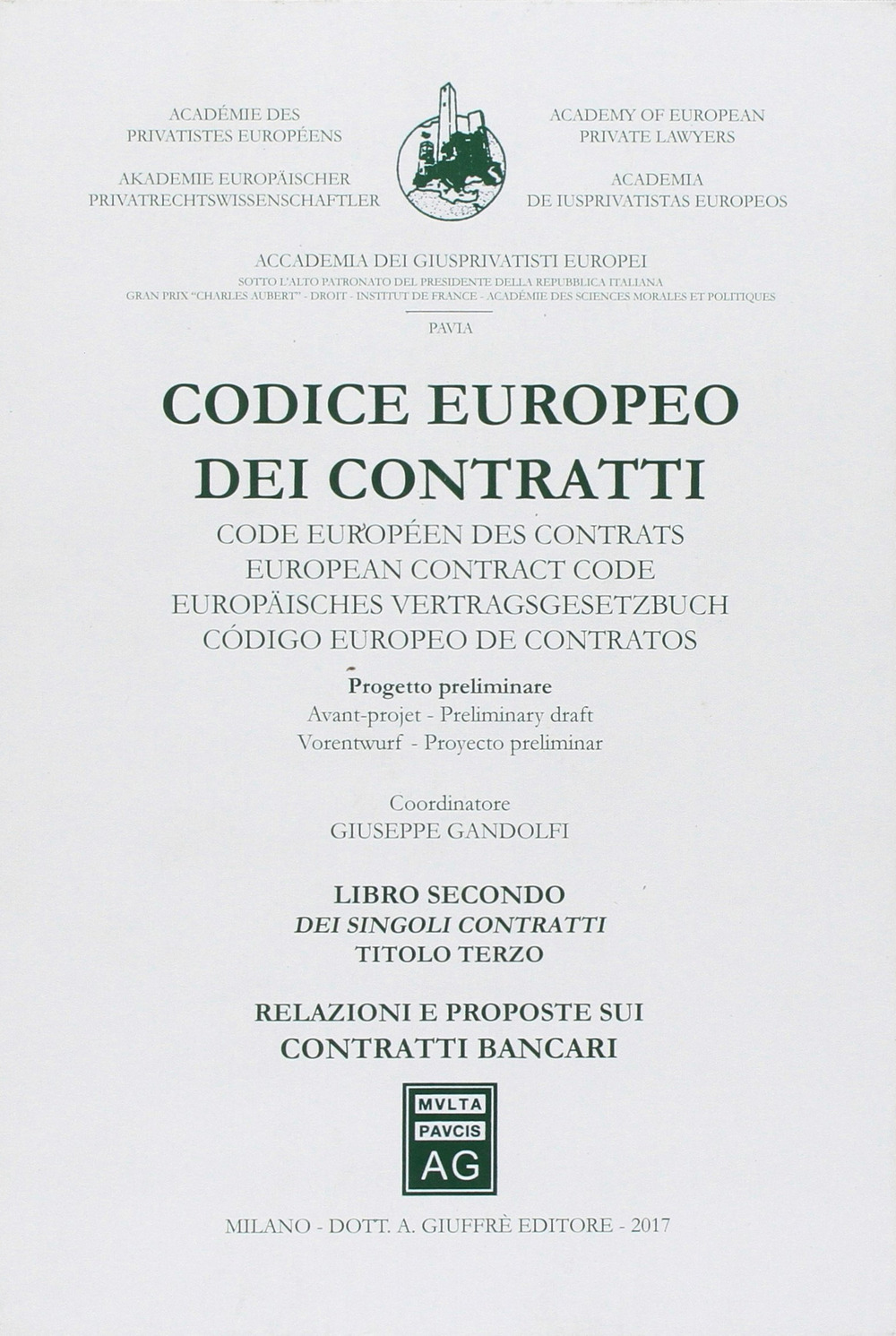 Codice europeo dei contratti. Vol. 2: Dei singoli contratti