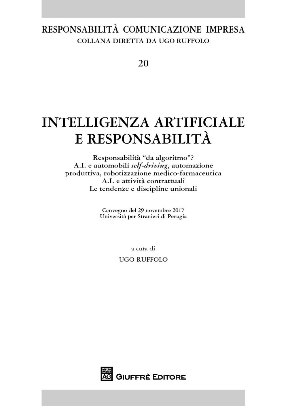 Intelligenza artificiale e responsabilità
