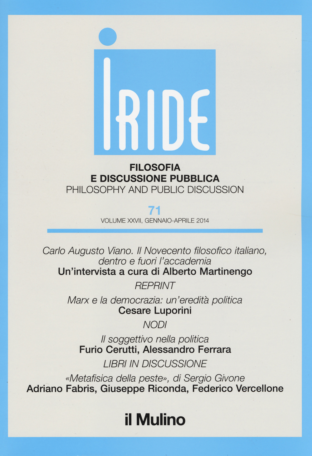 Iride. Vol. 1
