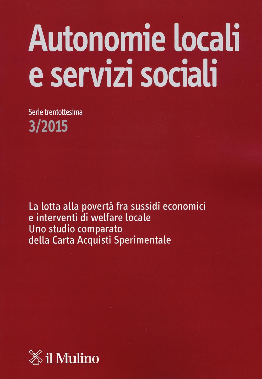 Autonomie locali e servizi sociali. Vol. 3