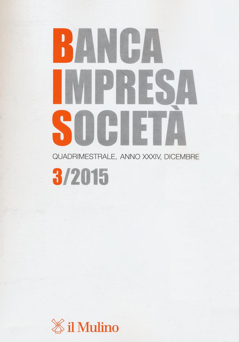Banca impresa società. Vol. 3