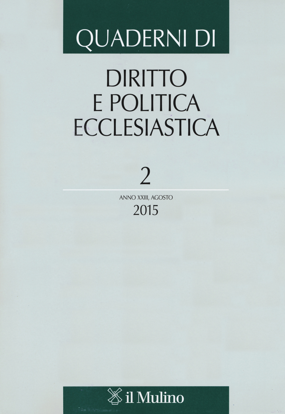 Quaderni di diritto e politica ecclesiastica. Vol. 2