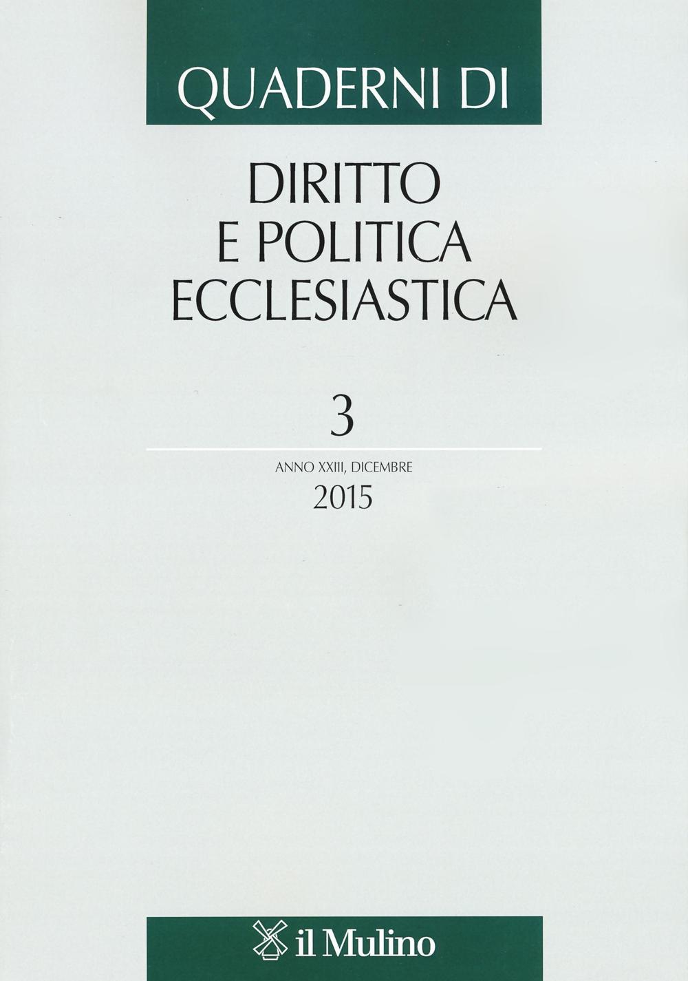 Quaderni di diritto e politica ecclesiastica. Vol. 3