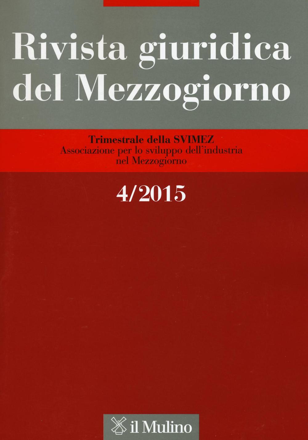 Rivista giuridica del Mezzogiorno. Vol. 4