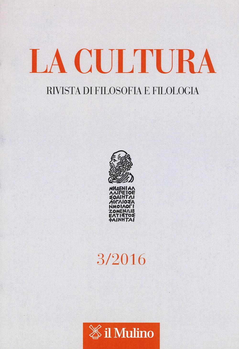 La cultura. Rivista di filosofia e filologia. Vol. 3