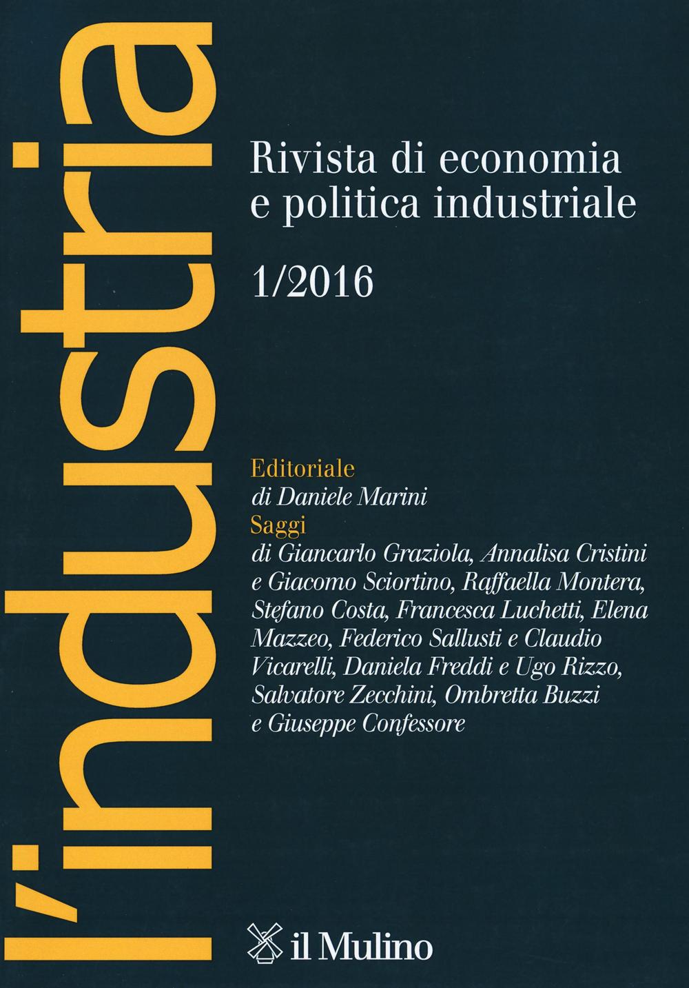 L'industria. Rivista di economia e politica industriale. Vol. 1