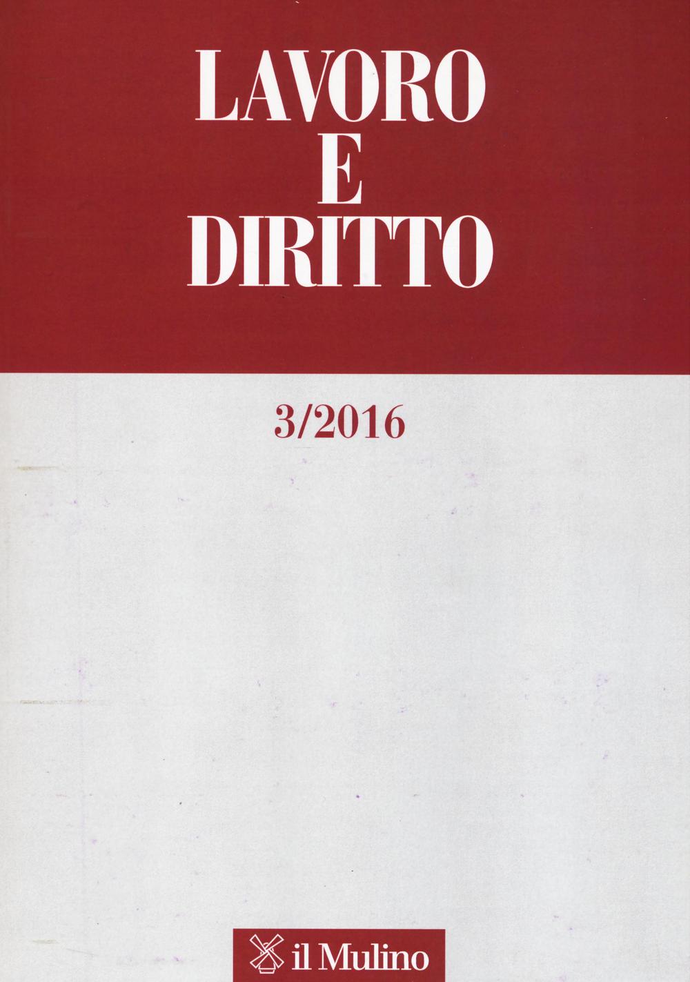 Lavoro e diritto. Vol. 3