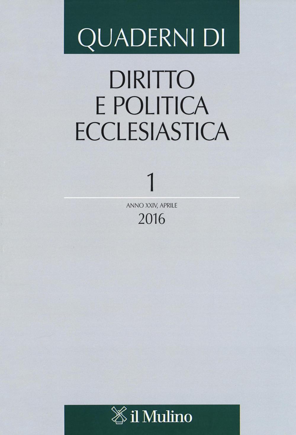 Quaderni di diritto e politica ecclesiastica. Vol. 1