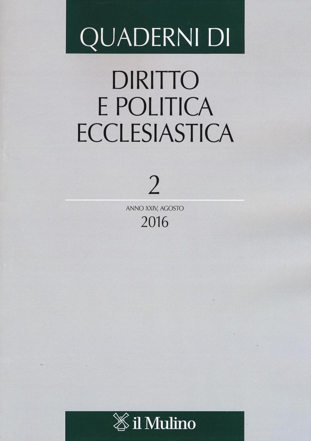 Quaderni di diritto e politica ecclesiastica. Vol. 2