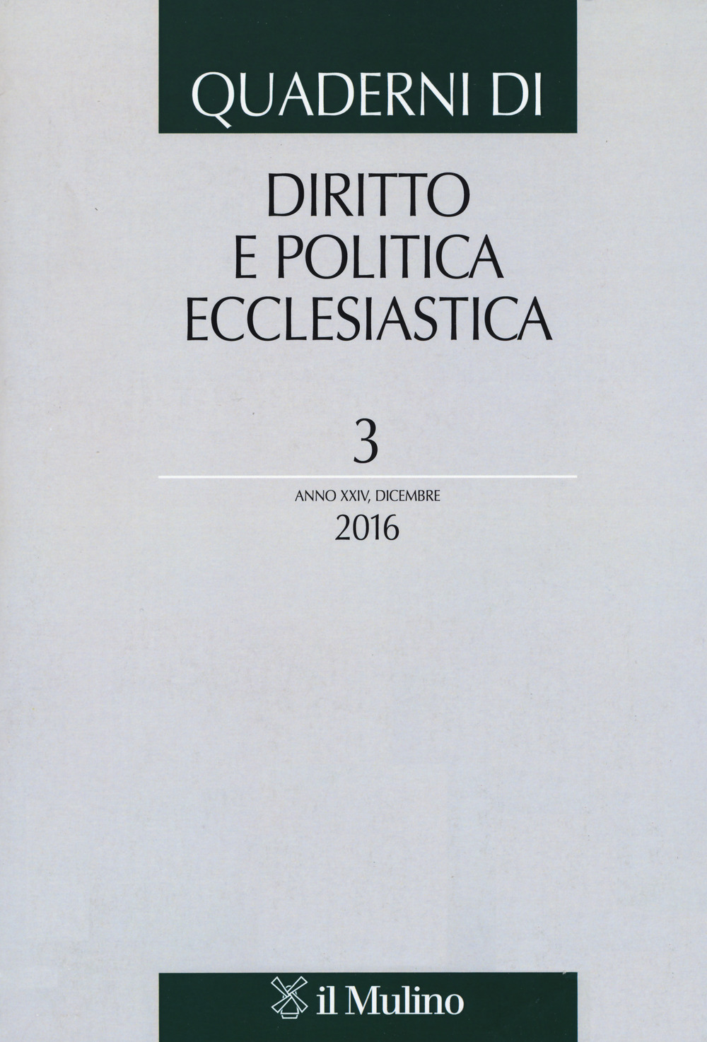Quaderni di diritto e politica ecclesiastica. Vol. 3