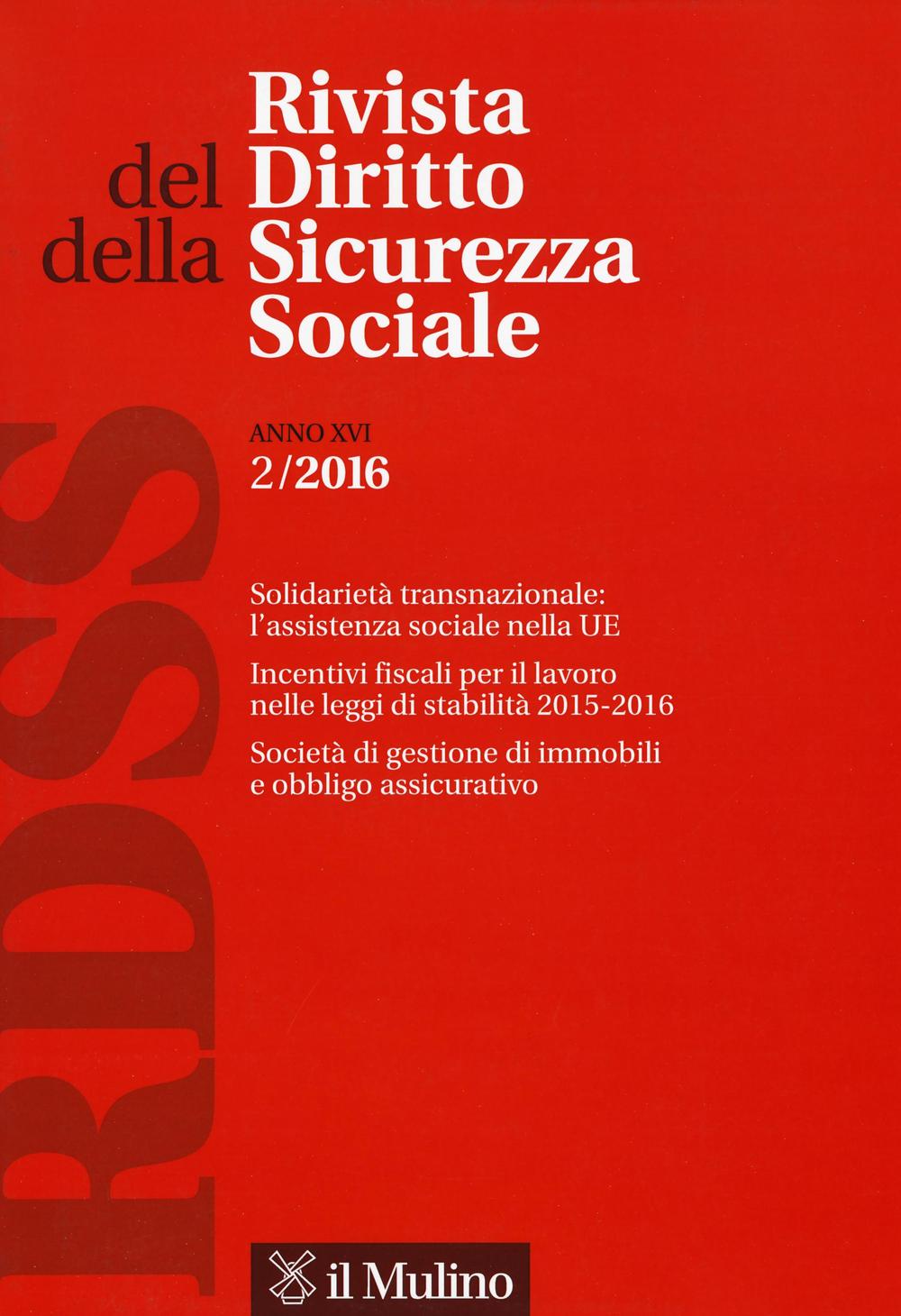 Rivista del diritto della sicurezza sociale. Vol. 2