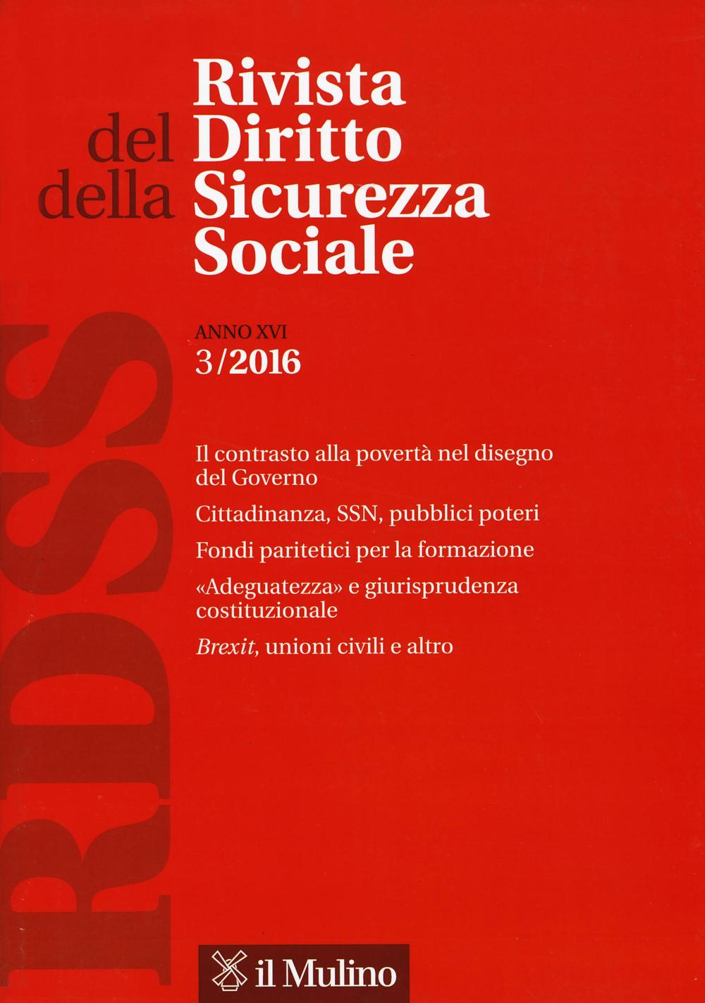 Rivista del diritto della sicurezza sociale. Vol. 3