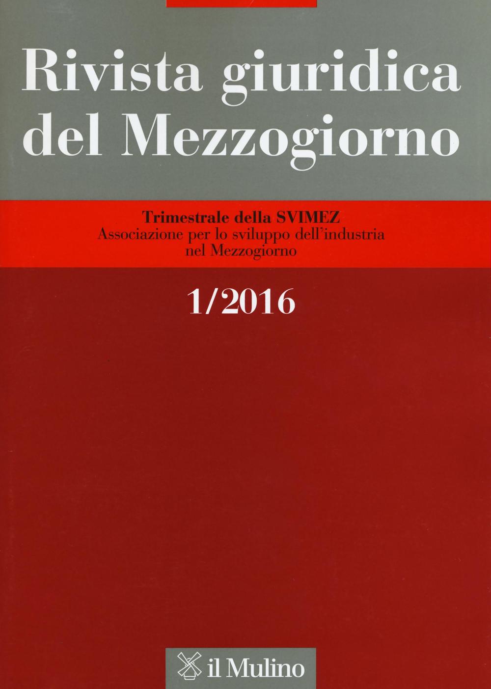 Rivista giuridica del Mezzogiorno. Vol. 1