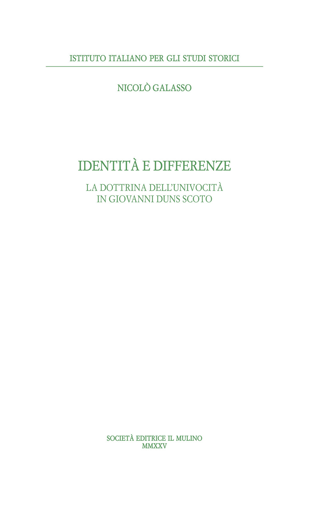 Identità e differenze. La dottrina dell'univocità di Giovanni Duns Scoto