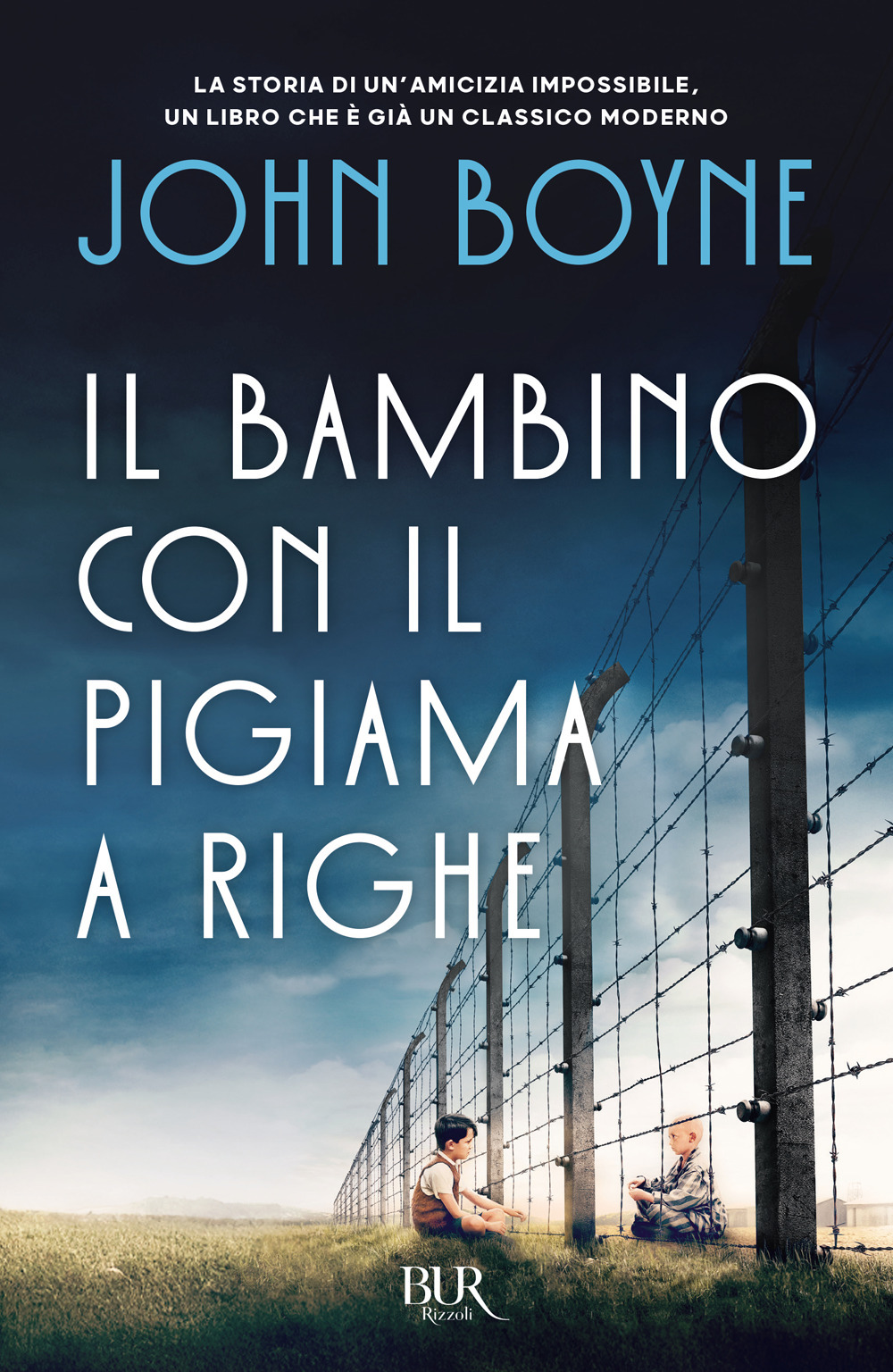 Il bambino con il pigiama a righe