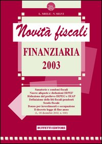 Novità fiscali 2003