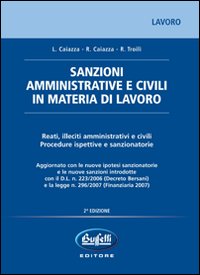 Sanzioni amministrative in materia di lavoro