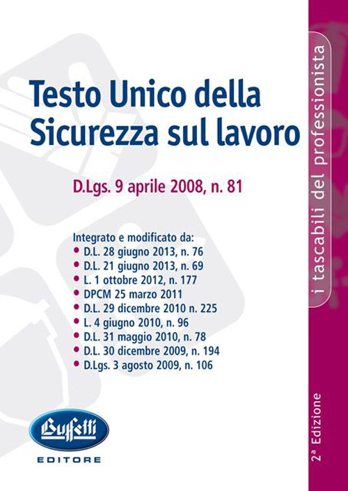 Testo Unico sicurezza lavoro