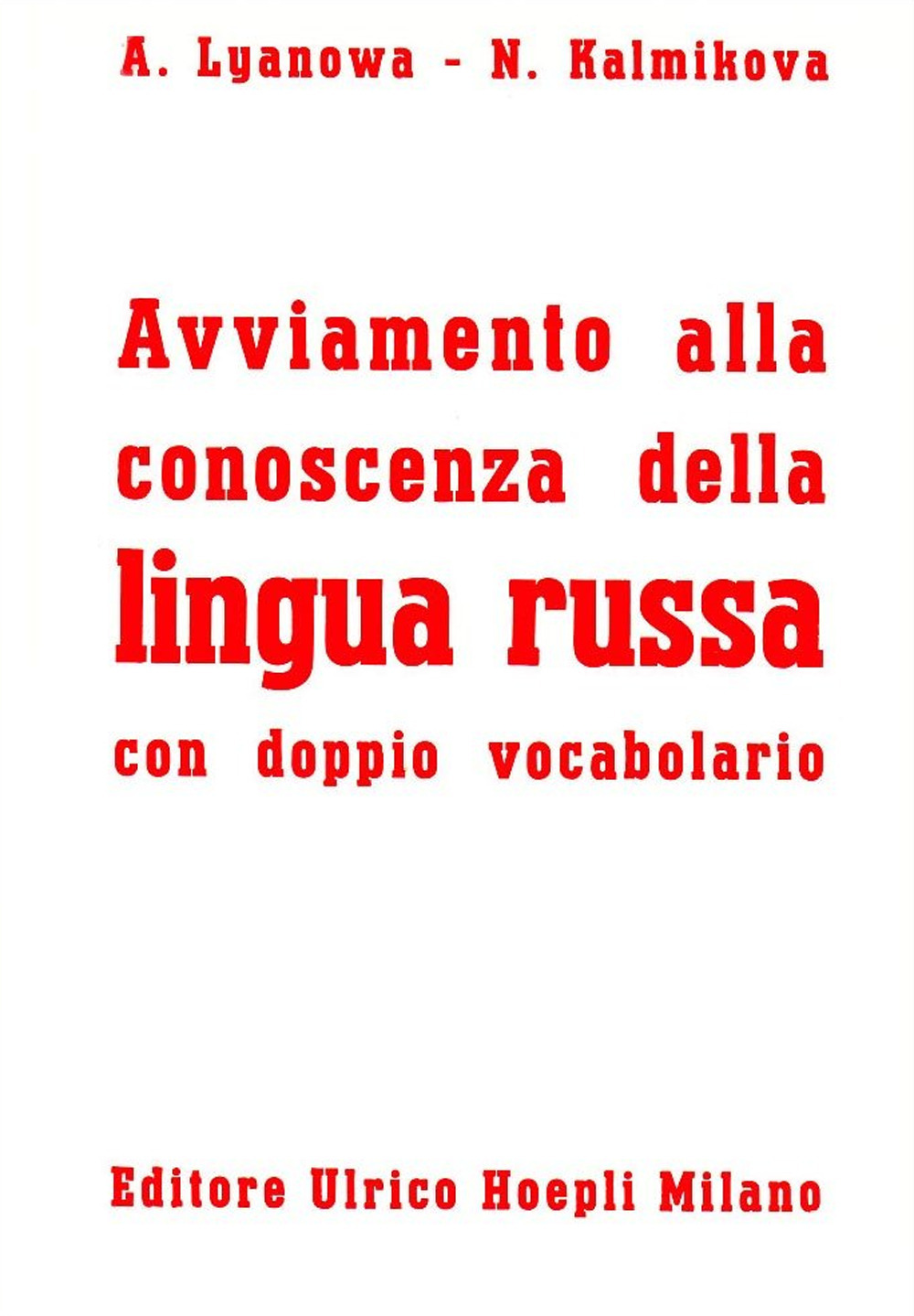 Avviamento alla conoscenza della lingua russa