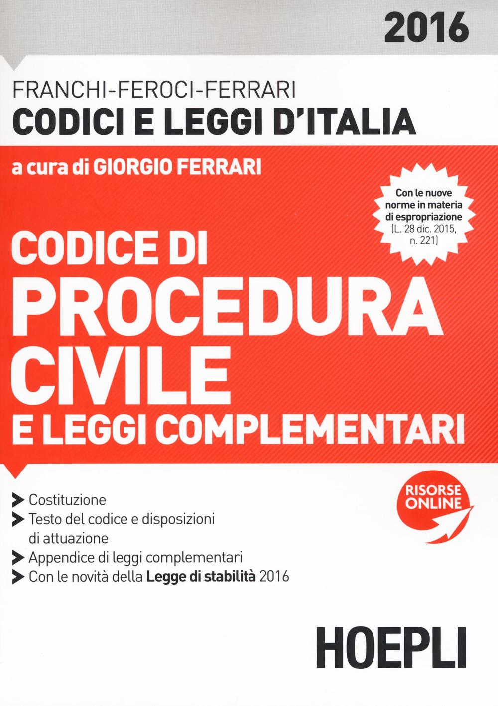 Codice di procedura civile e leggi complementari
