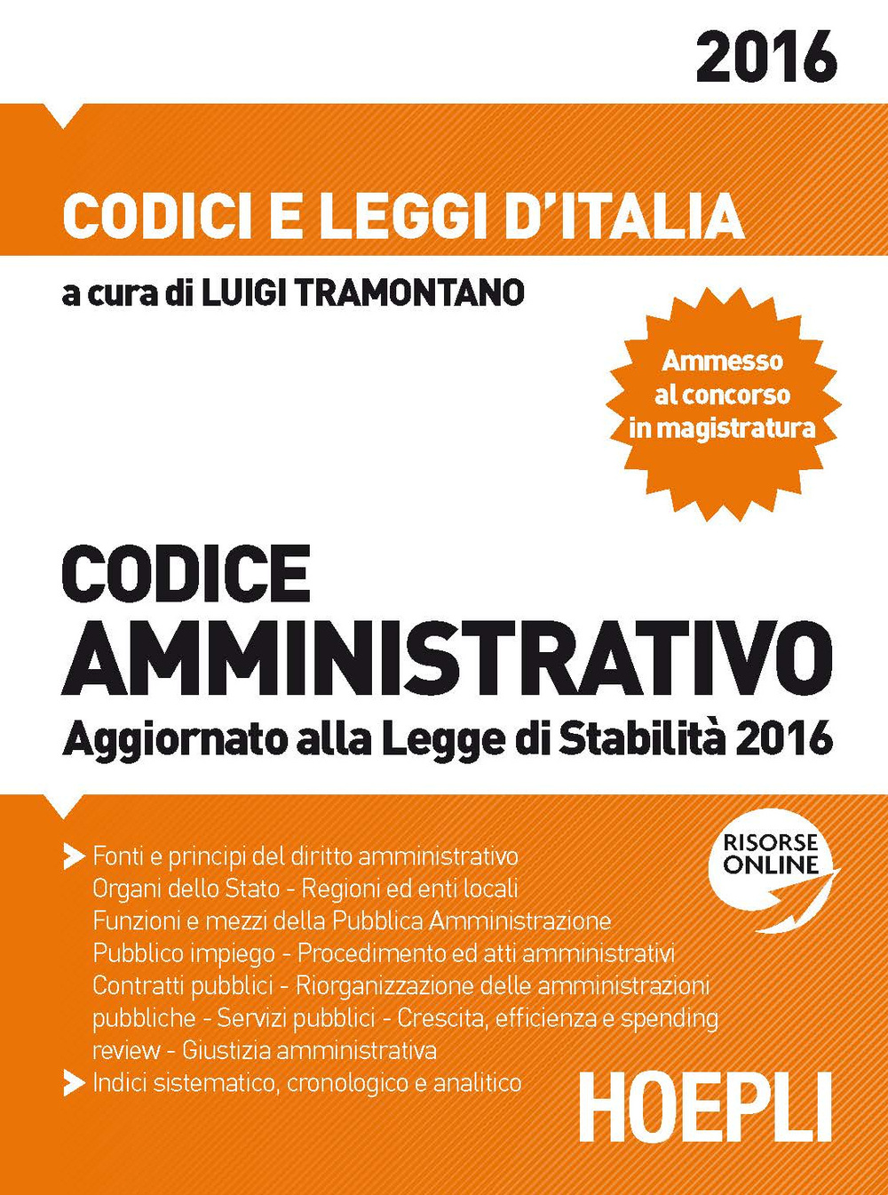 Codice amministrativo. Aggiornato alla Legge di Stabilità 2016