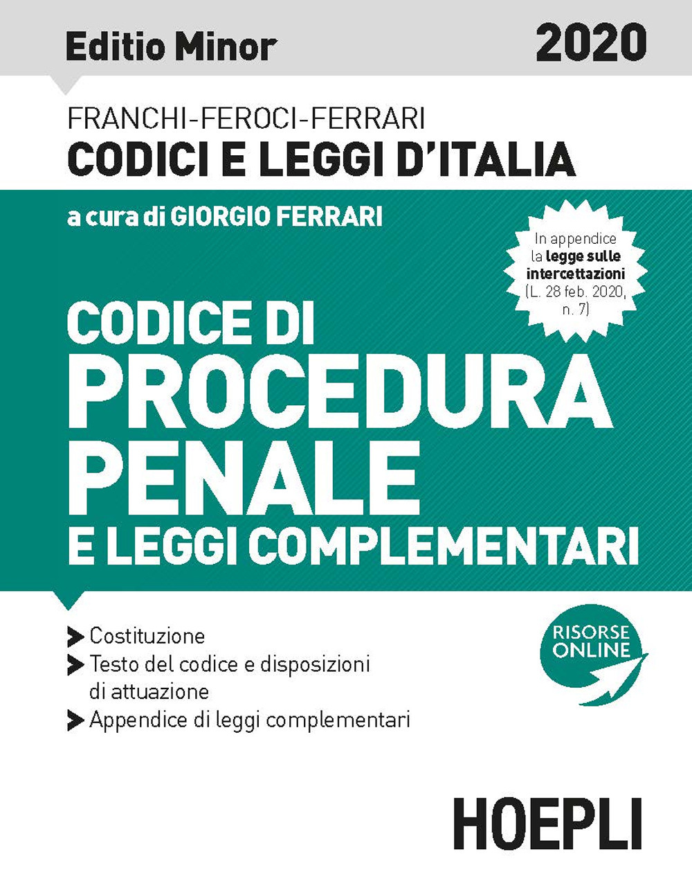 Codice di procedura penale e leggi complementari. Ediz. minore