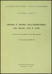 Deismo e teismo nell'Inghilterra dei secoli XVII e XVIII