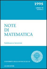Note di matematica. Vol. 15/2