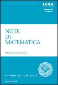 Note di matematica. Vol. 18/1
